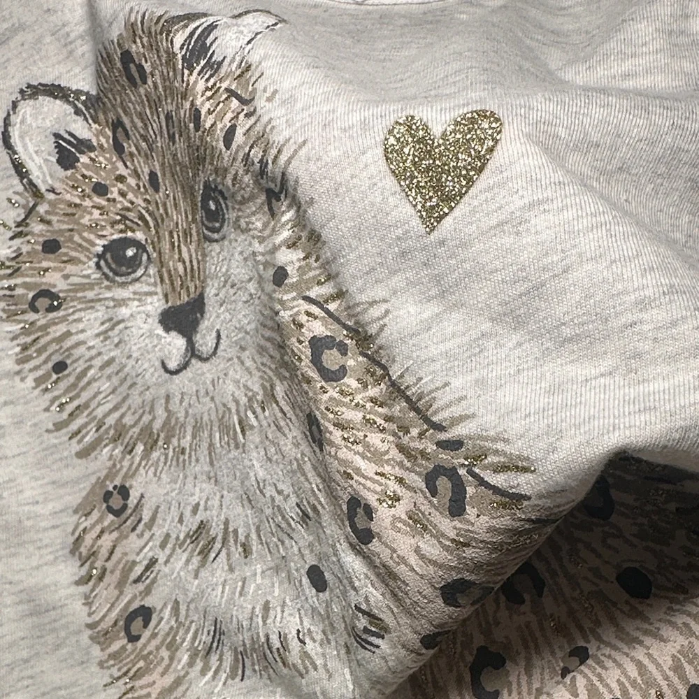 Carter's Light Gray Long Sleeve with Leopard Print